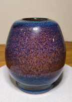 Vase émail bleu de fer