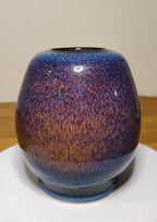 Vase émail bleu de fer