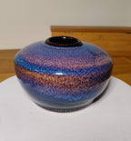 Vase émail bleu de fer