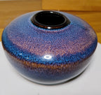 Vase émail bleu de fer