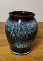 Vase émail bleu de fer