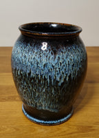 Vase émail bleu de fer