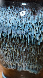 Vase émail bleu de fer