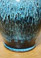 Vase émail bleu de fer