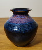 Vase émail bleu de fer